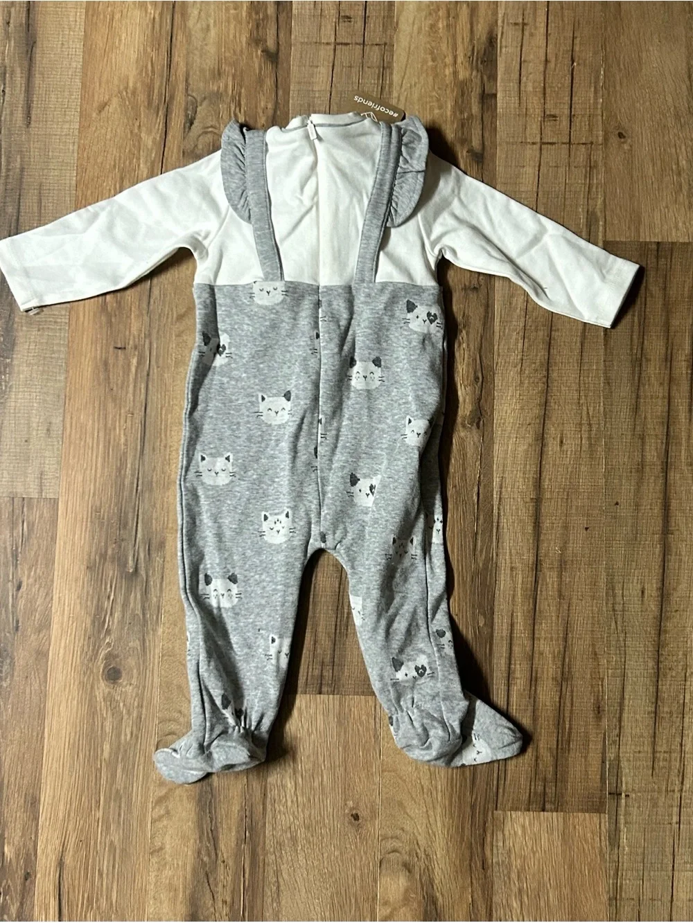 Mayoral baby girl Newborn grey footie sleeper  And Hat Set Outfit